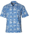 50th State Aloha Shirt Blue Hilo Hattie