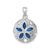 Sterling Silver Polished and Textured Enameled Sand Dollar Pendant