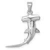 Sterling Silver Polished 3D Hammerhead Shark Pendant