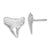 Sterling Silver Polished Bull Shark Post Earrings