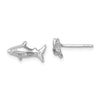 Sterling Silver Polished Shark Post Earrings