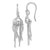 Sterling Silver Polished Moveable Jellyfish Dangle Earrings