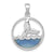 Sterling Silver Polished Blue Aventurine Ocean Whale's Tail Pendant