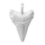 Sterling Silver Brushed and Polished Great White Shark Tooth Pendant