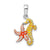 Sterling Silver Enamel Starfish and Seahorse Pendant