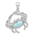 Sterling Silver with Larimar Crab Pendant