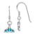 Sterling Silver Created Opal Whale Tail Dangle Earrings