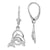 Sterling Silver Dolphin in Hoop Lever back Earrings