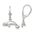 Sterling Silver Polished 3D Manatee Leverback Earrings