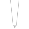 Sterling Silver Polished Shark Tooth 16 inch with a 2 inch extension Necklace