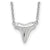 Sterling Silver Polished Shark Tooth 16 inch with a 2 inch extension Necklace