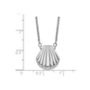 Sterling Silver Seashell 15mm Locket Necklace