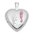 Sterling Silver Satin Polished Sea Horse 16mm Heart Locket