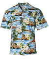 Island Dream Woody Van Hawaiian Shirt Blue