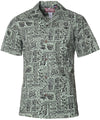 Hawaiian Tapa Shirt Kalaka Tribal Green RJC