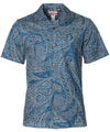 Polynesian Tribal Hilo Shirt Turquoise RJC