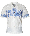 Chest Border Hawaiian Shirt Ohua Blue KY