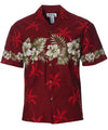 Chest Border Hawaiian Shirt Ohua Red KY