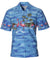 Hawaiian Shirt Chest Border Flamingo Oasis Blue KY