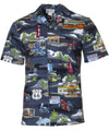 Biker's Rout 66 Authentic Hawaiian Motorcycles Shirt Black