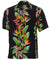 Hawaiian Shirt Birds of Paradise Panel Black Hilo Hattie