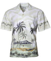 Diamond Head Hawaii Border Design Shirt Grey