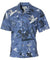 Aloha Shirt 808 Islands Bamboo Blue KY