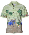 Sweet-Ride Woody Hawaiian Border Shirt Green