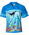 Hawaiian Shirt Scenic Whale Watch Blue