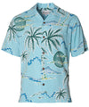 Scenic Palm Shirt Light-Blue Paradise Found