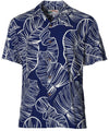 Taro Leaf Resort Hawaiian Shirt Navy