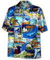 Classic Route 66 Hawaiian Shirt Navy