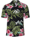 Short Sleeves Hawaiian Rayon Shirt Nalani Black