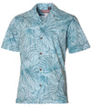 Palm Tropics Sketch Hawaiian Shirt Aqua