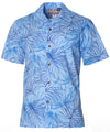 Palm Tropics Sketch Hawaiian Shirt Blue