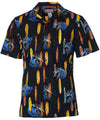 Hawaiian Shirt Pipeline Longboard Black