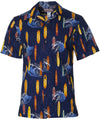 Hawaiian Shirt Pipeline Longboard Navy RJC