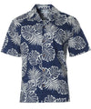 Kauai Venture Aloha Shirt Navy Two Palms