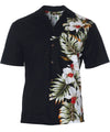 Hawaiian Aloha Shirt Side Border Band Hilo Black KY