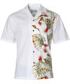 Hawaiian Aloha Shirt Side Border Band Hilo White KY