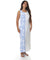 Prince Kuhio Long Maxi Dress White Blue White Hilo Hattie