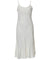 Midi Silk Dress Spaghetti Straps Tropical Palms Off-White