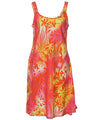 Short Hawaiian Dress Scoop Neck Manoa Orange Hilo Hattie