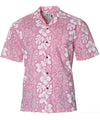 Aloha Island Shirt Hibiscus Leis Pink KY