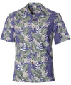 Aloha Lei Poly Cotton Shirt Navy Royal Creations