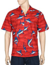 Marlin Starfish Aloha Shirt Red KY