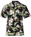 Aloha Orchids Shirt Black RJC