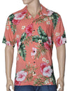 Hawaiian Rayon Resort Shirt Wai Coral