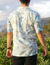 Aloha Rayon Shirt Resort Wear Blue Surf | Sky Blue