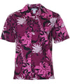 Hawaii Leis Men's Shirt Makapu Design Purple Two Palms